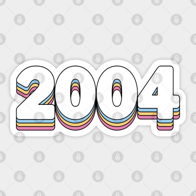 Year 2004 Sticker by RetroDesign